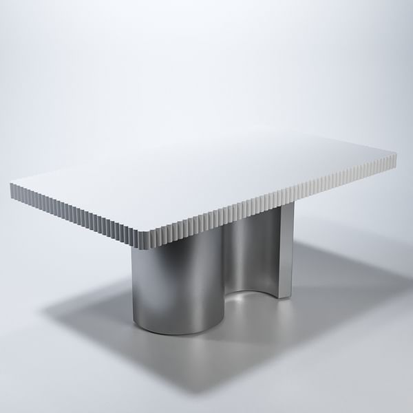 Wave Dining Room Set in White